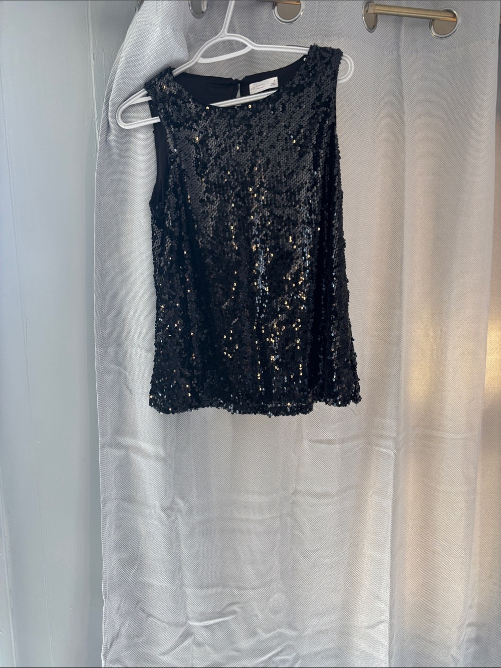 LC Lauren Conrad Black Sequin Tank Top
